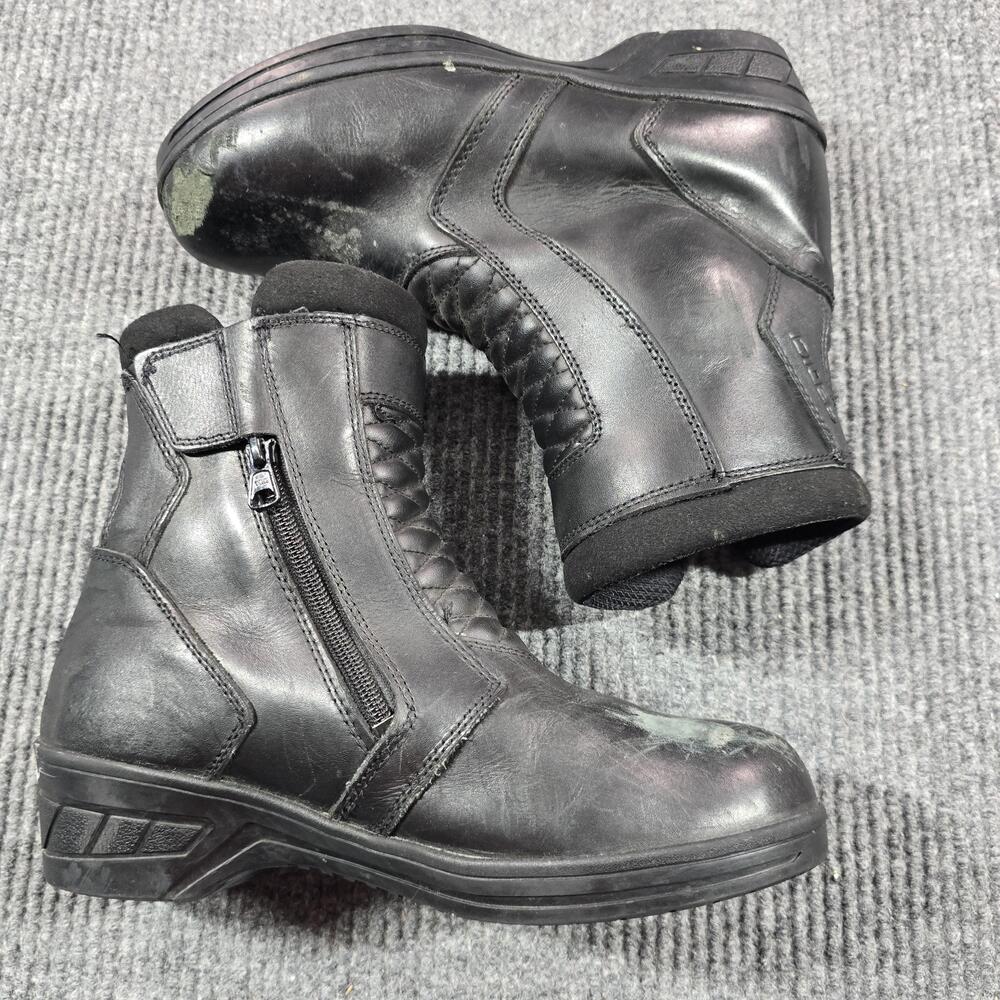 Sedici Riding Boots Womens Size 10 Black Leather Ankle Lined Padded Cushioned